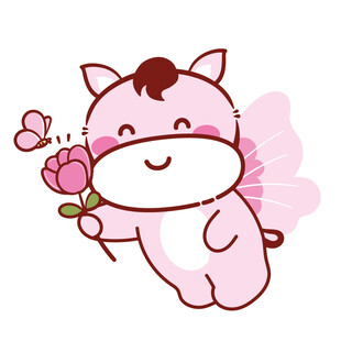 小萌马卡通插画表情包