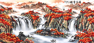 鸿运当头背景墙