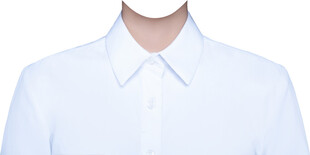 女白色衬衫 证件照衣服素材