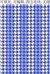 蓝色千鸟格图案 纺织品印花