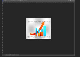 箭头向上立体立柱图表