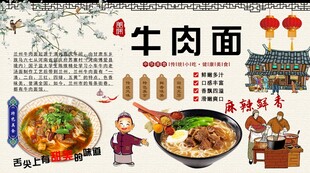 牛肉面背景墙