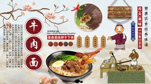 牛肉面背景墙