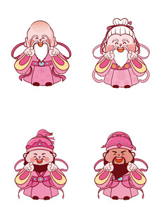 财神卡通粉壁纸暴富