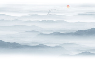 远山近水水墨风景