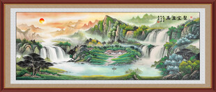 福居宝地山水画挂画国画