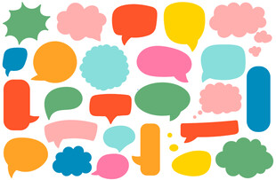 对话气泡和思考泡泡图案