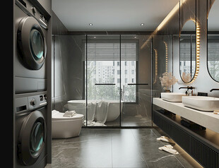 现代高级感卫生间