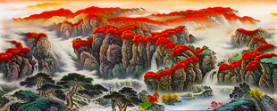 山水画鸿运当头