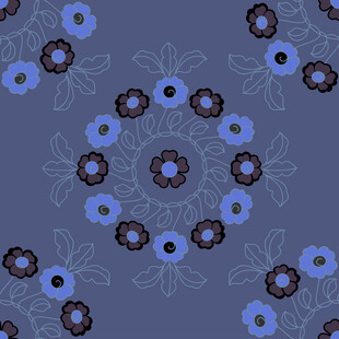 敦煌图案丝绸印花裙子衣服图案