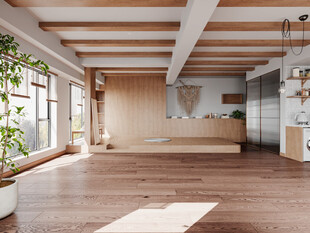 现代极简轻奢直播背景墙