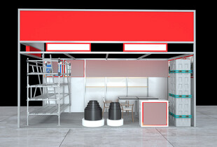 脚手架铝模板展会模型