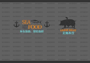 猪肉水产形象墙