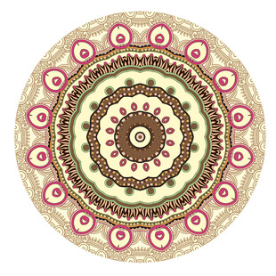 圆形地毯数码印花