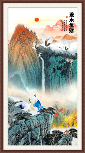 竖幅山水画