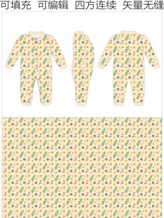 婴幼儿衣服 儿童服装 花朵图案