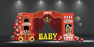 红色宝宝生日宴