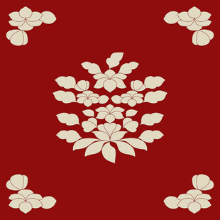 丝绸印花方形方巾服饰衣服图案