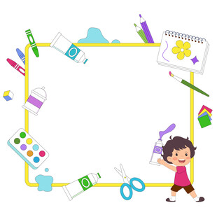 儿童教育美术课美术器材