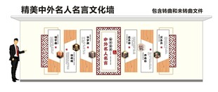 中外名人名言校园文化墙