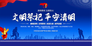 清明消防标语展板