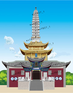 大理鸡足山金顶寺金殿白塔