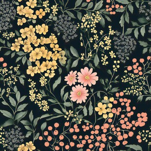 黑案花卉