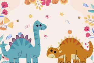 卡通恐龙儿童背景