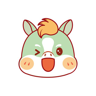 可爱马宝宝头像表情包卡通