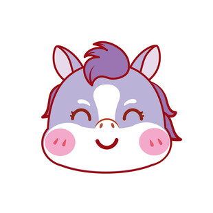 可爱马宝宝头像表情包卡通