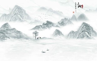 意境山水背景