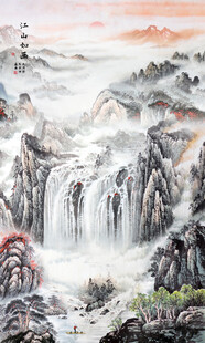 竖幅山水画