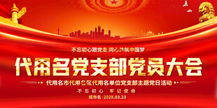 党员大会展板背景