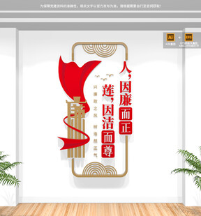 竖版廉洁标语文化墙