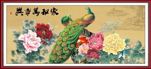 孔雀牡丹图