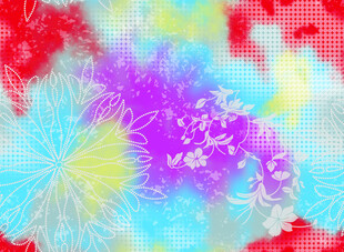 扎染几何数码印花