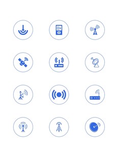 矢量天线卫星图标免抠元素