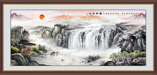 高山流水国画