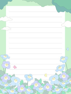 小清新鲜花花卉信纸明信片便签纸