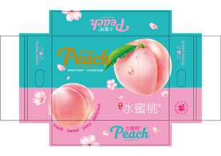 阳山水蜜桃包装平面展开图