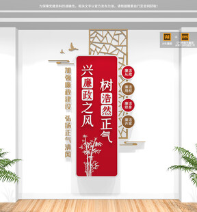 竖版廉政文化墙