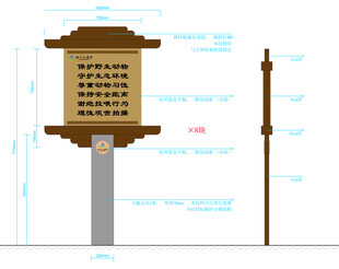 保护野生动物守护生态环境提示牌
