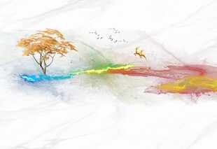 新中式山水飘带