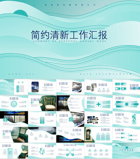 工作总结简约清新计划汇报PPT