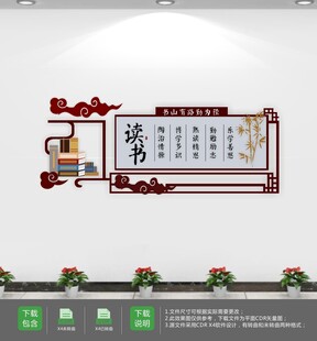 阅览室读书文化墙