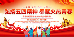 五四精神展板