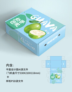 芭乐番石榴飞机盒子礼盒包装设计