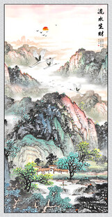 流水生财国画