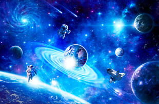 外太空星球银河宇宙黑洞航天背景