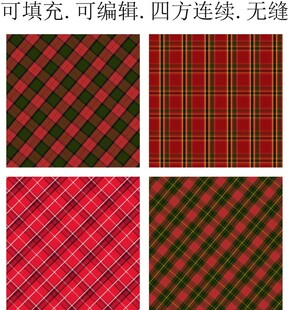 苏格兰格子面料 红色格纹